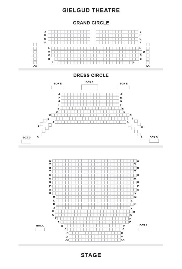 Gielgud Theatre Seating Chart